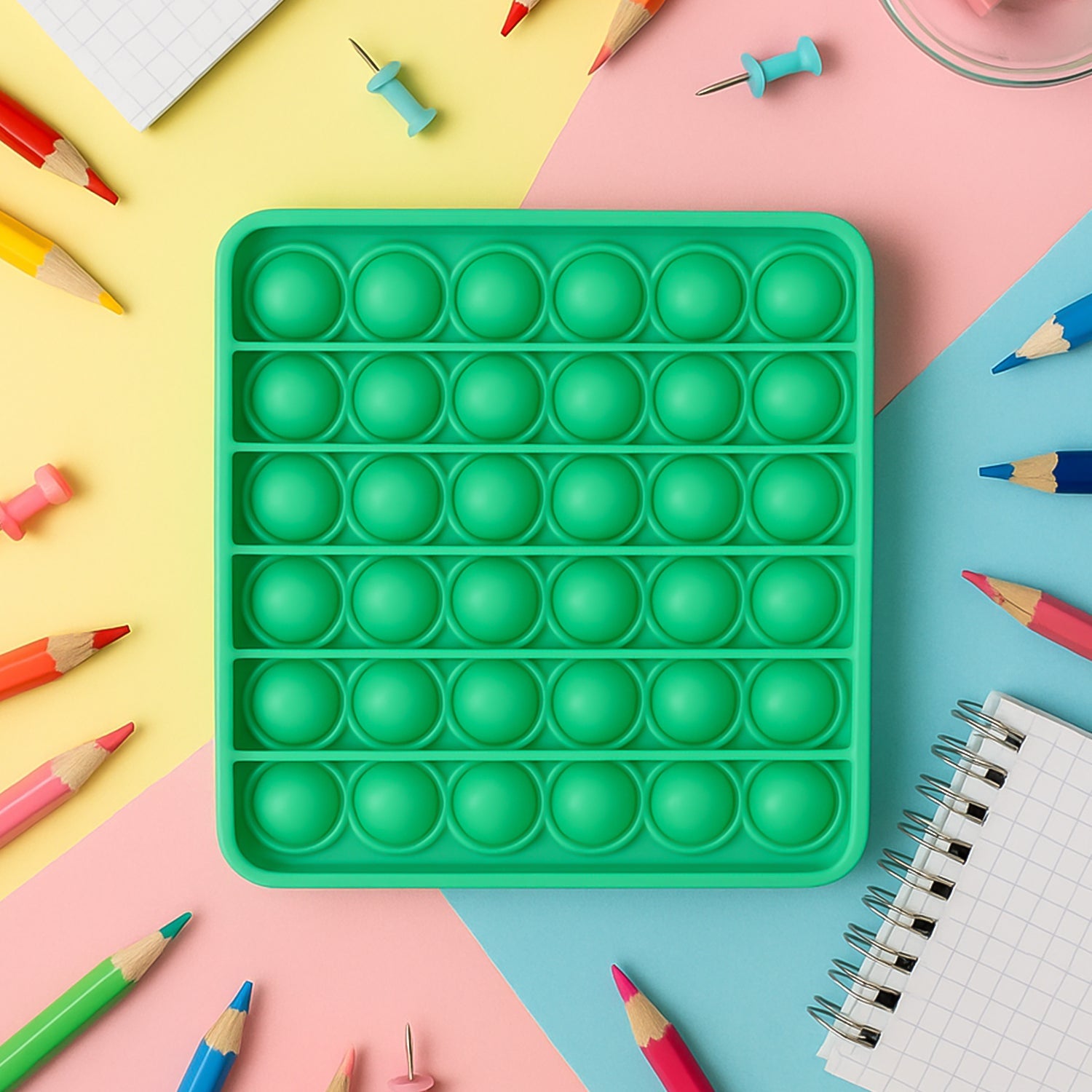 Premium Square Shape Silicone Pop It Fidget Toy (1 Pc) Premium Square Shape Silicone Pop It Fidget Toy (1 Pc)